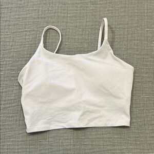 Pink Lily White Tank Top